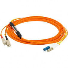 AddOn Fiber Optic Duplex Patch Network Cable - 19.69 ft Fiber Optic Network Cable for Network Device, Transceiver - First End: 2 x SC/PC Male Network - Second End: 2 x LC/PC Male Network - Patch Cable - OFNR, Riser - 50/125 &micro;m, 9/125 &micro;