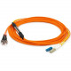 AddOn 15m LC (Male) to ST (Male) Orange OM1 & OS1 Duplex Fiber Mode Conditioning Cable - 100% compatible and guaranteed to work ADD-MODE-STLC6-15