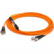 AddOn Fiber Optic Duplex Patch Network Cable - 9.80 ft Fiber Optic Network Cable for Transceiver, Network Device - First End: 2 x ST Male Network - Second End: 2 x ST Male Network - Patch Cable - OFNR - 62.5/125 &micro;m, 9/125 &micro;m - Orange -
