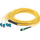 AddOn 0.5m MPO (Female) to 8xLC (Male) 8-strand Yellow OS1 Fiber Fanout Cable - 100% compatible and guaranteed to work ADD-MPO-4LC0.5M9SMF