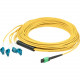 AddOn 25m MPO (Female) to 8xLC (Male) 8-strand Yellow OS1 Fiber Fanout Cable - 100% compatible and guaranteed to work ADD-MPO-4LC25M9SMF
