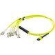 AddOn 2m MPO (Female) to 8xLC (Male) 8-strand Yellow OS1 Fiber Fanout Cable - 100% compatible and guaranteed to work - TAA Compliance ADD-MPO-4LC2M9SMF
