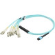 AddOn 3m MPO (Female) to 6xLC (Male) 12-strand Aqua OM3 Duplex Fiber Fanout Cable - 100% compatible and guaranteed to work - TAA Compliance ADD-MPO-6LC3M5OM3