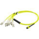AddOn 2m MPO (Female) to 12xLC (Male) 12-strand Yellow OS1 Duplex Fiber Fanout Cable - 100% compatible and guaranteed to work ADD-MPOF-12LC2MS9SMF
