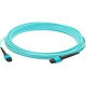 AddOn 3m MPO (Male) to MPO (Female) 12-strand Aqua OM3 Crossover Fiber OFNR (Riser-Rated) Patch Cable - 100% compatible and guaranteed to work ADD-MPOMMPOF-3M5OM3