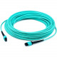 AddOn 40m MPO (Female) to MPO (Female) Aqua OM4 Duplex Fiber LSZH-rated Patch Cable - 131.20 ft Fiber Optic Network Cable for Network Device - MPO Female Network - MPO Female Network - Patch Cable - LSZH - 50/125 &micro;m - Aqua - 1 Pack ADD-MPOMPO-40