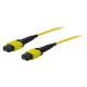 AddOn 50m MPO (Female) to MPO (Female) 12-strand Yellow OS1 Crossover Fiber OFNR (Riser-Rated) Patch Cable - 100% compatible and guaranteed to work - TAA Compliance ADD-MPOMPO-50M9SM