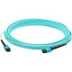 AddOn 25m MPO (Male) to MPO (Male) 12-strand Aqua OM3 Straight Fiber OFNR (Riser-Rated) Patch Cable - 100% compatible and guaranteed to work ADD-MPOMPO-25M5OM3SM