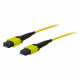 AddOn 20m MPO (Male) to MPO (Male) 12-strand Yellow OS1 Crossover Fiber OFNR (Riser-Rated) Patch Cable - 100% compatible and guaranteed to work - TAA Compliance ADD-MPOMPO-20M9SM-M