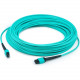 AddOn 20m MPO (Female) to MPO (Female) 24-strand Aqua OM3 Crossover Fiber OFNR (Riser-Rated) Patch Cable - 100% compatible and guaranteed to work ADD-24FMPOMPO-20M5OM3