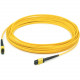 AddOn Fiber Optic Duplex Patch Network Cable - 49.20 ft Fiber Optic Network Cable for Transceiver, Network Device - MPO Female Network - MPO Female Network - Patch Cable - Plenum - 9/125 &micro;m - Yellow - 1 Pack ADD-MPOMPO-15M9SMFSP