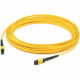 AddOn Fiber Optic Patch Network Cable - 9.80 ft Fiber Optic Network Cable for Network Device - MPO Female Network - MPO Female Network - Patch Cable - Plenum, Riser - 9/125 &micro;m - Yellow - 1 Pack ADD-MPOMPO-3M9SMP