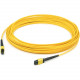 AddOn 8m MPO (Female) to MPO (Female) Yellow OS2 Duplex Fiber LSZH-rated Patch Cable - 26.20 ft Fiber Optic Network Cable for Transceiver, Network Device - MPO Female Network - MPO Female Network - Patch Cable - LSZH - 9/125 &micro;m - Yellow - 1 Pack