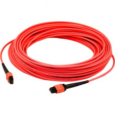 AddOn Fiber Optic Patch Network Cable - 164.04 ft Fiber Optic Network Cable for Network Device - First End: 1 x MPO/PC Male Network - Second End: 1 x MPO/PC Male Network - 100 Gbit/s - Patch Cable - Plenum, LSZH - 50/125 &micro;m - Red - 1 ADD-MPOMPO-