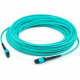 AddOn 6m MPO (Female) to MPO (Female) 12-strand Aqua OM3 Crossover Fiber OFNR (Riser-Rated) Patch Cable - 100% compatible and guaranteed to work ADD-MPOMPO-6M5OM3