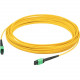 AddOn 2m MPO (Female) to MPO (Female) 12-strand Yellow OS1 Crossover Fiber OFNR (Riser-Rated) Patch Cable - 100% compatible and guaranteed to work ADD-MPOMPO-2M9SM