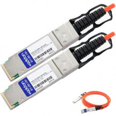 AddOn Fiber Optic Network Cable - 82 ft Fiber Optic Network Cable for Network Device, Switch - First End: 1 x QSFP+ Network - Second End: 1 x QSFP+ Network - 5 GB/s - 1 Pack - TAA Compliant - TAA Compliance ADD-QCIQDE-AOC25M