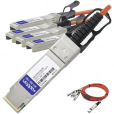 AddOn Cisco QSFP-4X10G-AOC2M to Juniper Networks EX-SFP-10GE-AOC-3M Compatible TAA Compliant 40GBase-AOC QSFP+ to 4xSFP+ Direct Attach Cable (850nm, MMF, 2m) - 100% compatible and guaranteed to work - TAA Compliance ADD-QCISJU-AOC2M