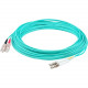 AddOn Fiber Optic Duplex Patch Network Cable - 328.08 ft Fiber Optic Network Cable for Network Device - First End: 2 x LC/PC Male Network - Second End: 2 x SC/PC Male Network - 100 Gbit/s - Patch Cable - OFNR, Riser - 50/125 &micro;m - Aqua - 1 ADD-SC