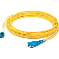 AddOn Fiber Optic Duplex Network Cable - 32.80 ft Fiber Optic Network Cable for Network Device - First End: 2 x LC Male Network - Second End: 2 x SC Male Network - Patch Cable - 9/125 &micro;m - Yellow - 1 Pack ADD-SC-LC-10M9SMFP