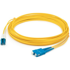 AddOn Fiber Optic Duplex Patch Network Cable - 52.50 ft Fiber Optic Network Cable for Network Device - First End: 2 x LC Male Network - Second End: 2 x SC Male Network - Patch Cable - OFNR - 9/125 &micro;m - Yellow - 1 ADD-SC-LC-16M9SMF