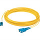 AddOn Fiber Optic Duplex Patch Network Cable - 3.28 ft Fiber Optic Network Cable for Transceiver, Network Device - First End: 2 x LC/PC Male Network - Second End: 2 x SC/PC Male Network - 100 Gbit/s - Patch Cable - Plenum, OFNP - 50 &micro;m - Yellow 