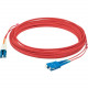 AddOn 1m LC (Male) to SC (Male) Red OM1 Duplex Plenum-Rated Fiber Patch Cable - 3.28 ft Fiber Optic Network Cable for Network Device, Transceiver - First End: 2 x LC/PC Male Network - Second End: 2 x SC/PC Male Network - 10 Gbit/s - Patch Cable - Plenum -
