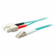 AddOn 30m LC (Male) to SC (Male) Aqua OM4 Duplex Fiber OFNR (Riser-Rated) Patch Cable - 100% compatible and guaranteed to work in OM4 and OM3 applications - TAA Compliance ADD-SC-LC-30M5OM4