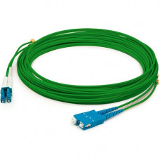 AddOn 20m SC (Male) to LC (Male) Green OM1 Duplex Fiber OFNR (Riser-Rated) Patch Cable - 65.62 ft Fiber Optic Network Cable for Transceiver, Network Device - First End: 2 x LC Male Network - Second End: 2 x SC Male Network - 10 Gbit/s - Patch Cable - OFNR