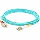 AddOn 25m LC (Male) to SC (Male) Aqua OM4 Duplex Fiber OFNR (Riser-Rated) Patch Cable - 100% compatible and guaranteed to work in OM4 and OM3 applications - TAA Compliance ADD-SC-LC-25M5OM4