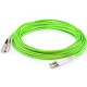 AddOn Fiber Optic Duplex Network Cable - 49.21 ft Fiber Optic Network Cable for Network Device - First End: 2 x LC Male Network - Second End: 2 x SC Male Network - Patch Cable - Lime Green - 1 Pack ADD-SC-LC-15M5OM5