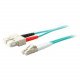AddOn 10m LC (Male) to SC (Male) Aqua OM4 Duplex Fiber OFNR (Riser-Rated) Patch Cable - 100% compatible and guaranteed to work in OM4 and OM3 applications - RoHS, TAA Compliance ADD-SC-LC-10M5OM4