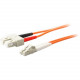 AddOn 25m LC (Male) to SC (Male) Orange OM1 Duplex Fiber OFNR (Riser-Rated) Patch Cable - 100% compatible and guaranteed to work ADD-SC-LC-25M6MMF