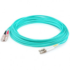 AddOn Fiber Optic Duplex Patch Network Cable - 288.64 ft Fiber Optic Network Cable for Network Device - First End: 2 x LC Male Network - Second End: 2 x SC Male Network - Patch Cable - OFNR - 50/125 &micro;m - Aqua - 1 Pack ADD-SC-LC-88M5OM4