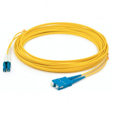 AddOn Fiber Optic Duplex Patch Network Cable - 252.56 ft Fiber Optic Network Cable for Transceiver, Network Device - First End: 2 x LC Male Network - Second End: 2 x SC Male Network - Patch Cable - OFNR - 9/125 &micro;m - Yellow - 1 Pack ADD-SC-LC-77M