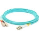 AddOn 40m LC (Male) to SC (Male) Aqua OM3 Duplex Fiber OFNR (Riser-Rated) Patch Cable - 100% compatible and guaranteed to work - TAA Compliance ADD-SC-LC-40M5OM3