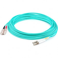 AddOn 55m LC (Male) to SC (Male) Straight Aqua OM4 Duplex LSZH Fiber Patch Cable - 180.40 ft Fiber Optic Network Cable for Network Device - First End: 2 x LC Male Network - Second End: 2 x SC Male Network - Patch Cable - LSZH - 50/125 &micro;m - Aqua 