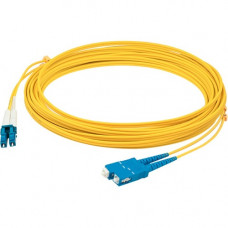 AddOn Fiber Optic Duplex Network Cable - 16.40 ft Fiber Optic Network Cable for Network Device - First End: 2 x LC Male Network - Second End: 2 x SC Male Network - Patch Cable - 9/125 &micro;m - Red - 1 Pack - TAA Compliant - TAA Compliance ADD-SC-LC-