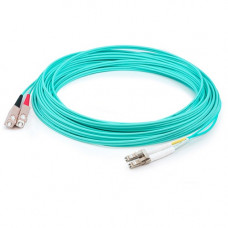AddOn Fiber Optic Duplex Patch Network Cable - 209.97 ft Fiber Optic Network Cable for Network Device - First End: 2 x LC Male Network - Second End: 2 x SC Male Network - 10 Gbit/s - Patch Cable - OFNR - 50/125 &micro;m - Aqua - 1 ADD-SC-LC-64M5OM4