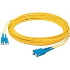 AddOn Fiber Optic Duplex Patch Network Cable - 410.10 ft Fiber Optic Network Cable for Network Device, Transceiver - First End: 2 x SC Male Network - Second End: 2 x SC Male Network - Patch Cable - 9/125 &micro;m - Yellow - 1 Pack ADD-SC-SC-125M9SMF