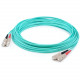 AddOn 12m SC (Male) to SC (Male) Straight Aqua OM4 Duplex Plenum Fiber Patch Cable - 39.40 ft Fiber Optic Network Cable for Transceiver, Network Device - First End: 2 x SC Male Network - Second End: 2 x SC Male Network - Patch Cable - Plenum - 50/125 &