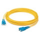 AddOn Fiber Optic Duplex Patch Network Cable - 52.50 ft Fiber Optic Network Cable for Transceiver, Network Device - First End: 2 x SC Male Network - Second End: 2 x SC Male Network - Patch Cable - OFNR - 9/125 &micro;m - Yellow - 1 Pack - TAA Complian