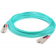 AddOn 81m SC (Male) to SC (Male) Straight Aqua OM4 Duplex Plenum Fiber Patch Cable - 265.68 ft Fiber Optic Network Cable for Network Device - First End: 2 x SC Male Network - Second End: 2 x SC Male Network - Patch Cable - Plenum - 50/125 &micro;m - A