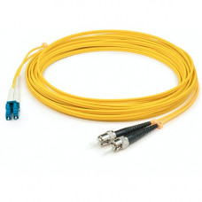 AddOn 50cm LC (Male) to ST (Male) Straight Yellow OS2 Duplex Plenum Fiber Patch Cable - 1.60 ft Fiber Optic Network Cable for Transceiver, Network Device - First End: 2 x LC Male Network - Second End: 2 x ST Male Network - Patch Cable - Plenum - 9/125 &am