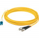 AddOn 1m LC (Male) to ST (Male) Yellow OM1 Duplex Plenum-Rated Fiber Patch Cable - 3.28 ft Fiber Optic Network Cable for Network Device, Transceiver - First End: 2 x ST Male Network - Second End: 2 x LC Male Network - 1.25 GB/s - Patch Cable - 62.5 &m