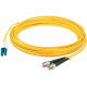 AddOn Fiber Optic Duplex Patch Network Cable - 32.81 ft Fiber Optic Network Cable for Network Device, Transceiver - First End: 2 x LC/UPC Male Network - Second End: 2 x ST/UPC Male Network - Patch Cable - OFNR, Riser - 9/125 &micro;m - Yellow - 1 - TA