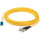 AddOn Fiber Optic Duplex Patch Network Cable - 6.60 ft Fiber Optic Network Cable for Transceiver, Network Device - First End: 2 x LC Male Network - Second End: 2 x ST Male Network - Patch Cable - OFNR - 9/125 &micro;m - Yellow - 1 - TAA Compliant - TA