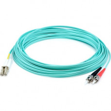 AddOn 12m LC (Male) to ST (Male) Straight Aqua OM4 Duplex Plenum Fiber Patch Cable - 39.40 ft Fiber Optic Network Cable for Network Device - First End: 2 x LC Male Network - Second End: 2 x ST Male Network - Patch Cable - Plenum - 50/125 &micro;m - Aq