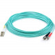 AddOn 4m LC (Male) to ST (Male) Aqua OM4 Duplex Fiber OFNR (Riser-Rated) Patch Cable - 100% compatible and guaranteed to work in OM4 and OM3 applications ADD-ST-LC-4M5OM4