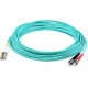 AddOn 10m LC (Male) to ST (Male) Aqua OM3 Duplex Fiber OFNR (Riser-Rated) Patch Cable - 100% compatible and guaranteed to work - TAA Compliance ADD-ST-LC-10M5OM3